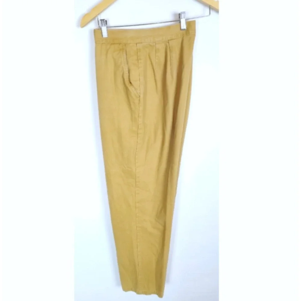 Pendleton Pants Women's Size 16 Mustard Flat Front 100% Cotton High‎ Waist 32x29
